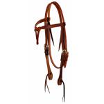Wildfire Saddlery Leather Tie Front Browband Headstall