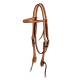 Wildfire Saddlery Rough Out Leather Twisted and Tied Browband Headstall
