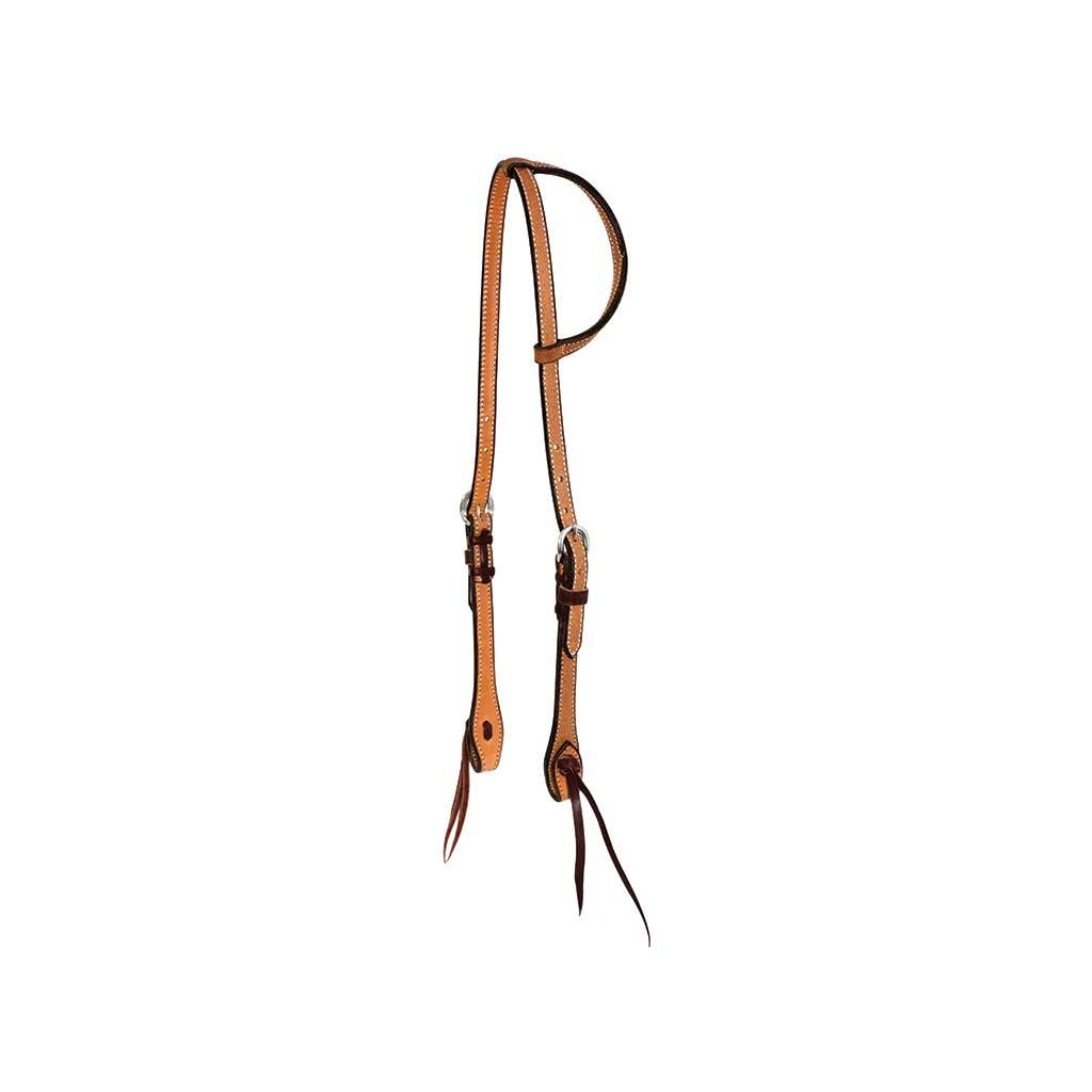 Wildfire Saddlery Rough Out Leather Twisted and Tied Single Ear Headstall