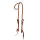 Wildfire Saddlery Rough Out Leather Single Ear Headstall With Silver Horseshoe Buckles