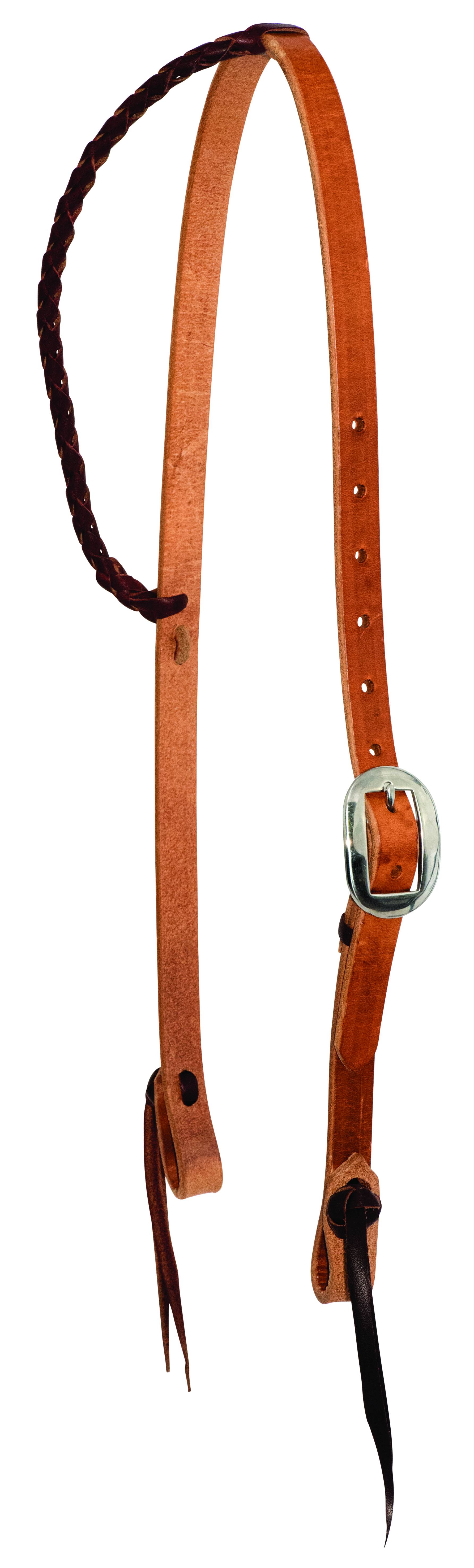 Wildfire Saddlery Twisted & Tied Leather Braided Slip Ear Headstall