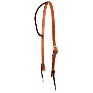 Wildfire Saddlery Twisted & Tied Leather Braided Slip Ear Headstall