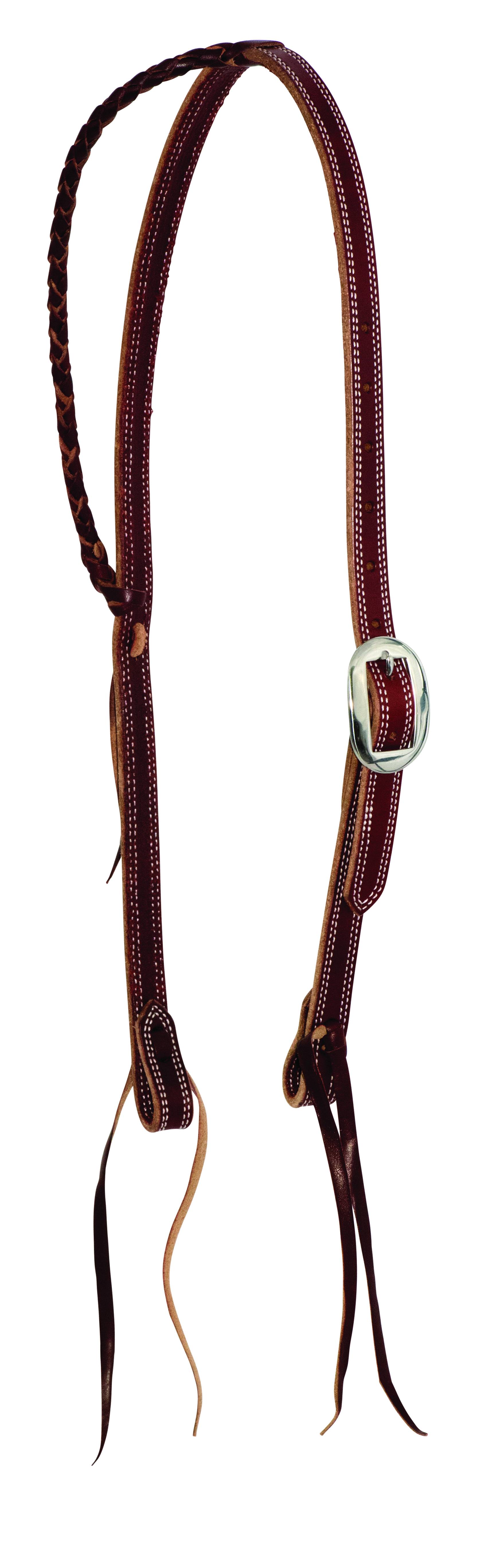 Wildfire Saddlery Latigo Leather Braided Slip Ear Headstall