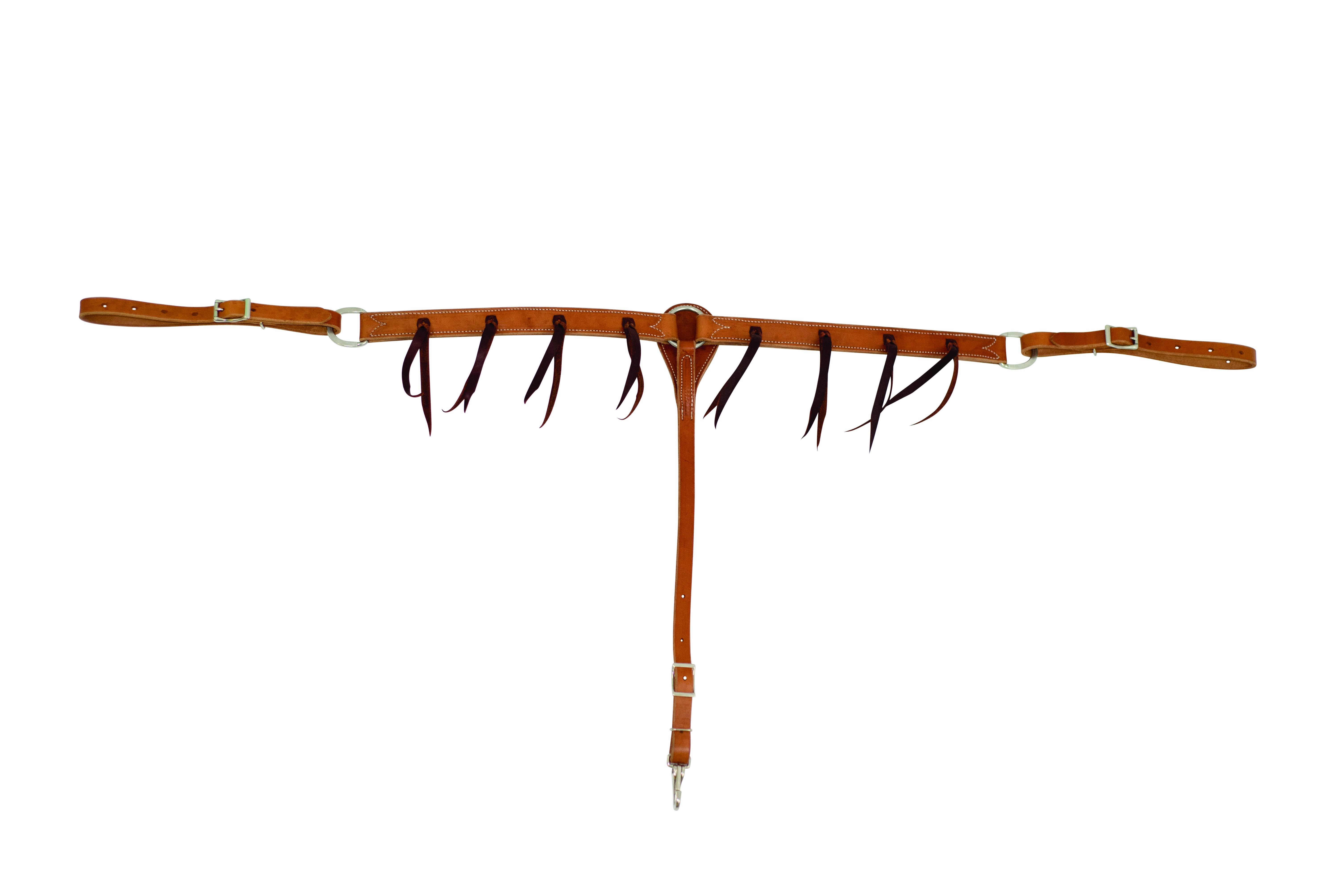 Wildfire Saddlery Harness Leather Breast Collar With Latigo Strings