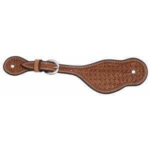 Wildfire Saddlery Youth Leather Spider Stamp Buckaroo Spur Straps