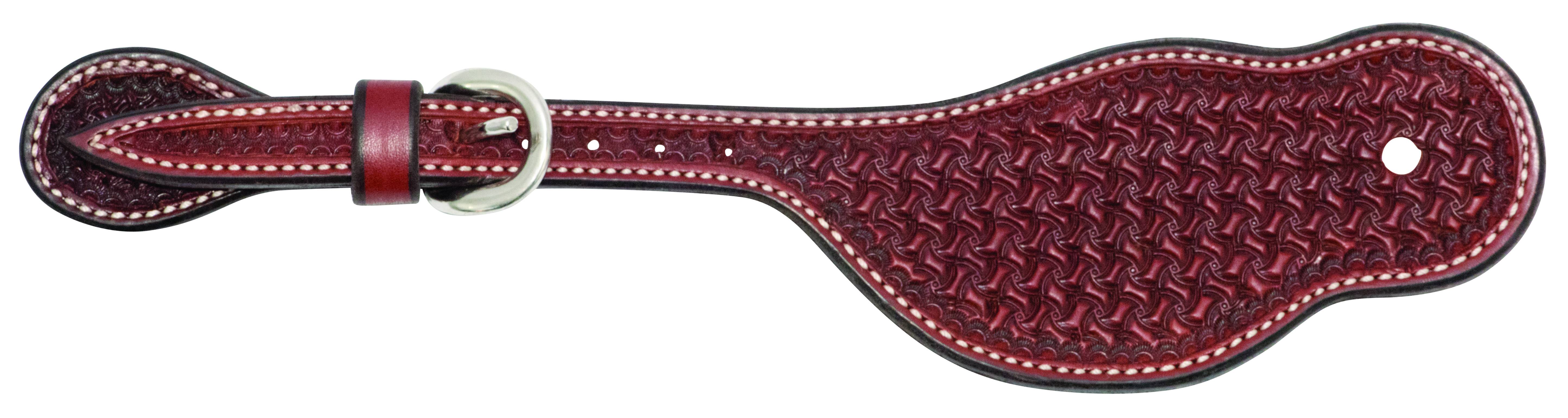 Wildfire Saddlery Mens Leather Spider Stamp Buckaroo Spur Straps