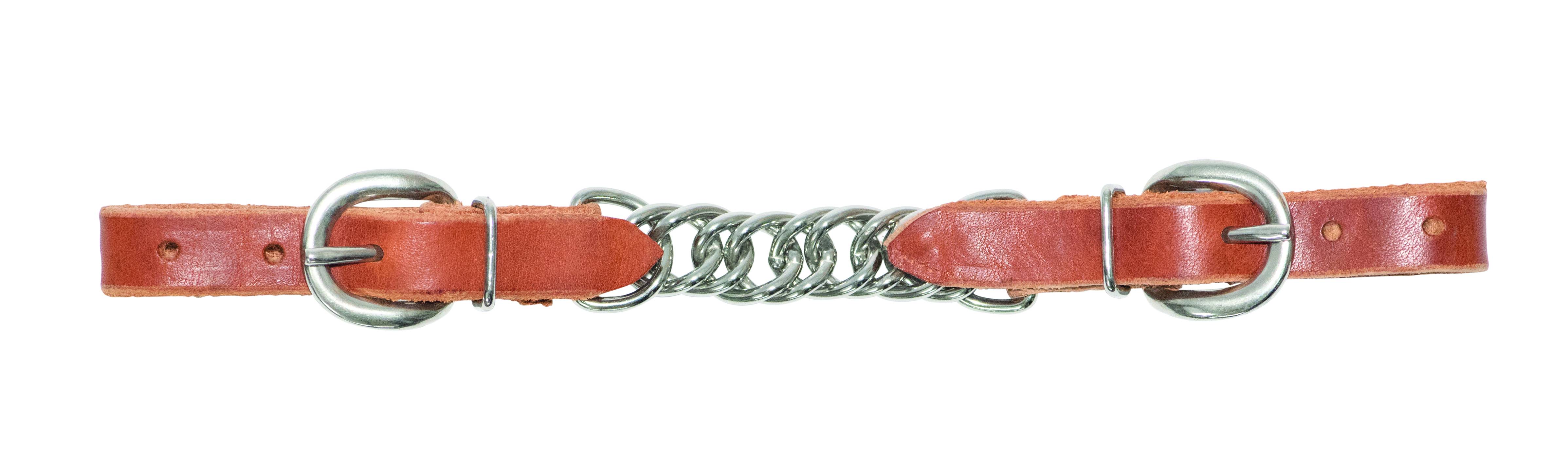 Wildfire Saddlery Harness Leather Flat Chain Curb Strap