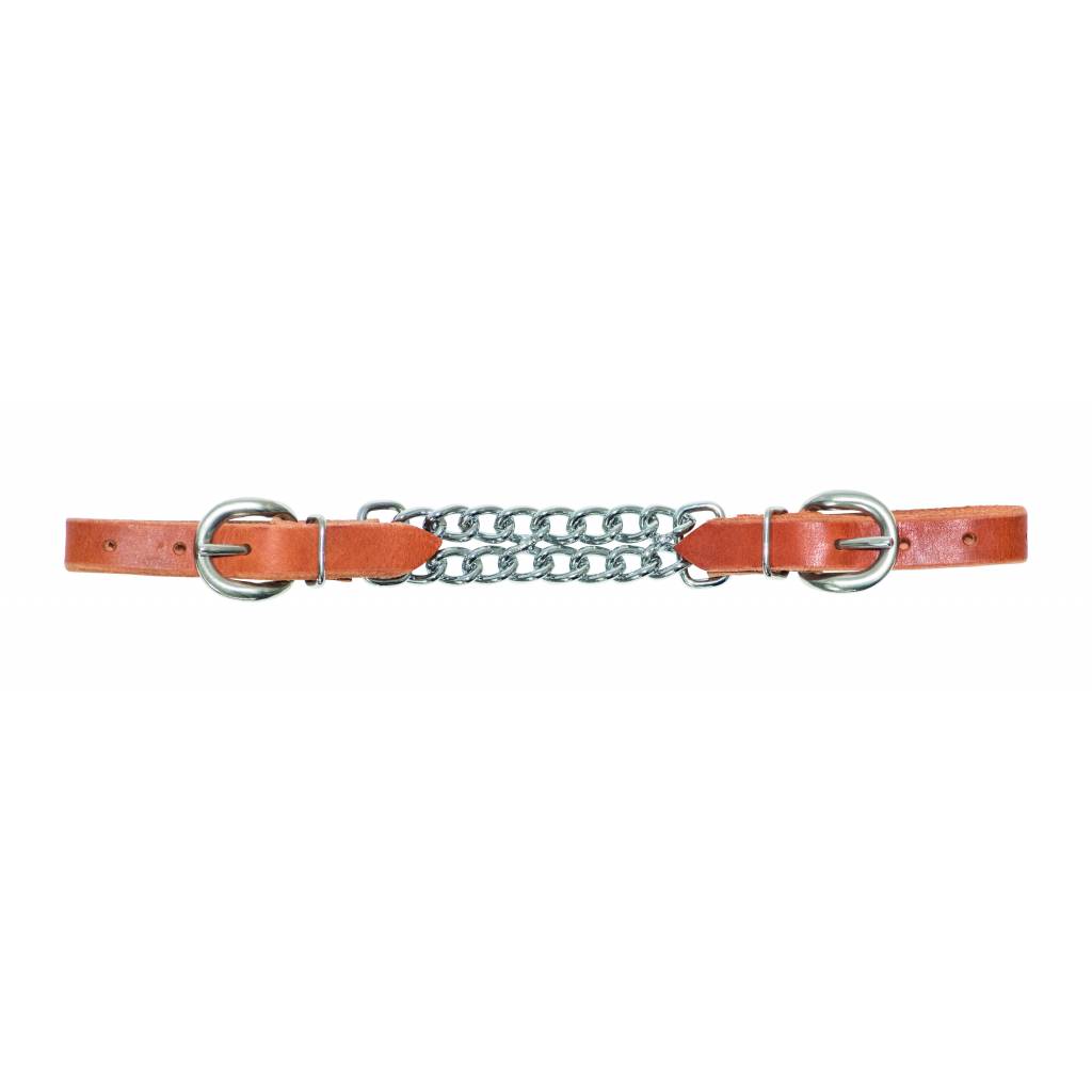 Wildfire Saddlery Harness Leather Double Chain Curb Strap