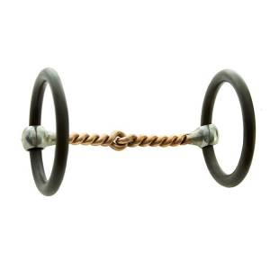 Twisted Ring Copper Snaffle Bit