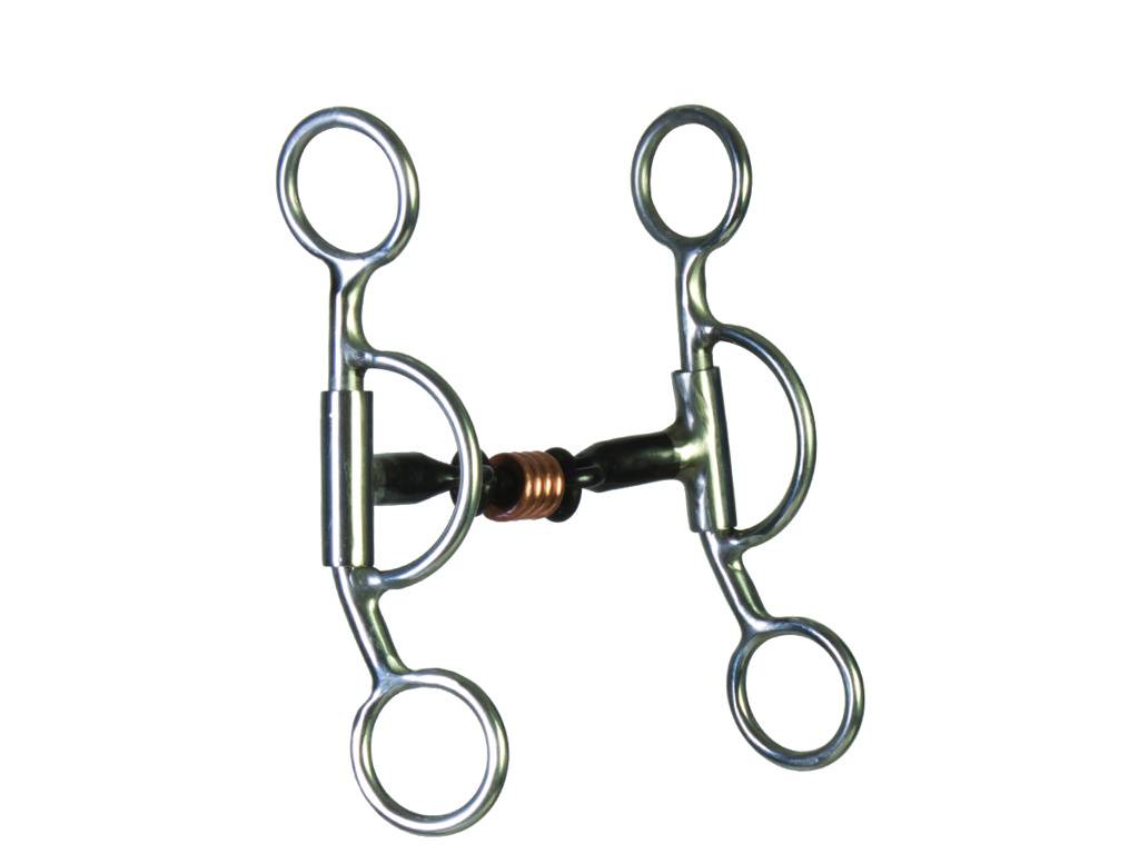 Western Dogbone Ring Short Double Rein Bit