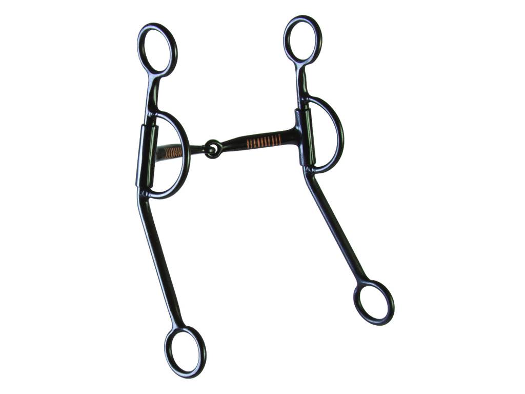 Western BS Copper Inlay Snaffle Double Rein Bit