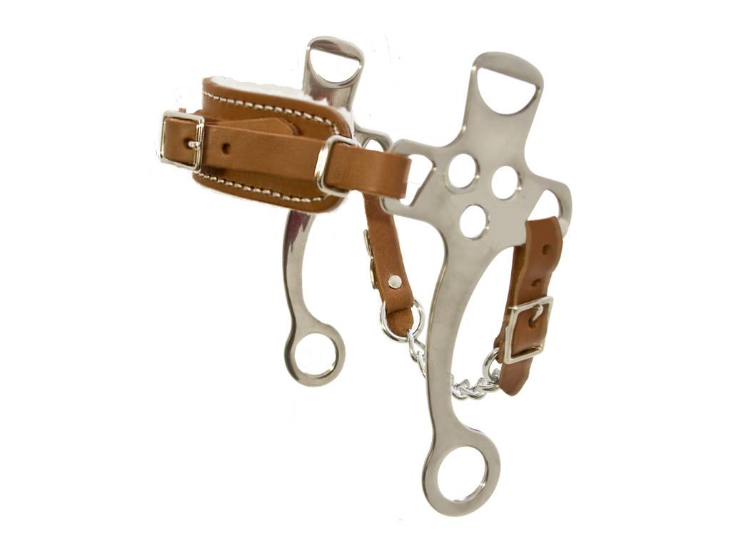 Western CP Fleece Lined Hackamore with Curb Strap