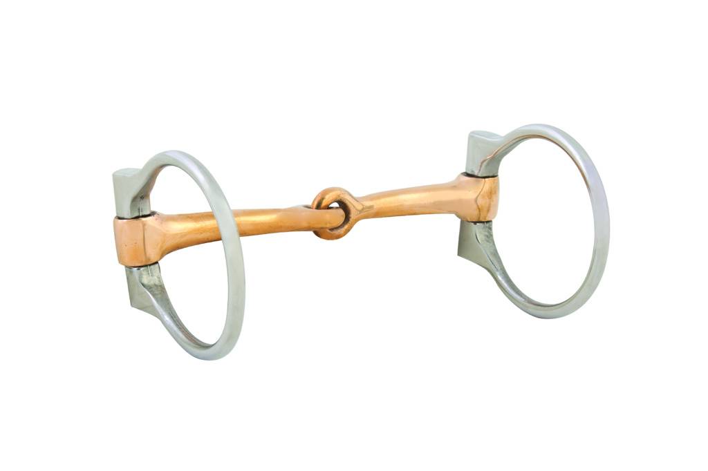 Western SS Copper Mouth Snaffle D-Ring Bit