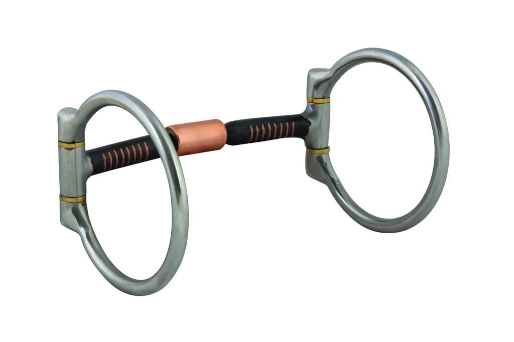 Western SS Mullen Copper Roller D-Ring Bit