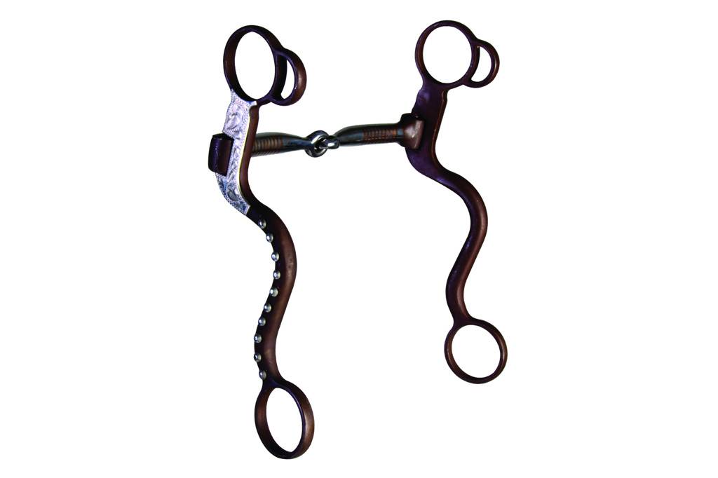 Western AT Silver Dot Snaffle S-Shank Bit