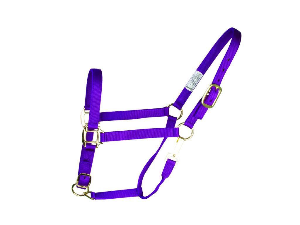 Deluxe 3-Ply Adjustable Nylon Halter with Snap