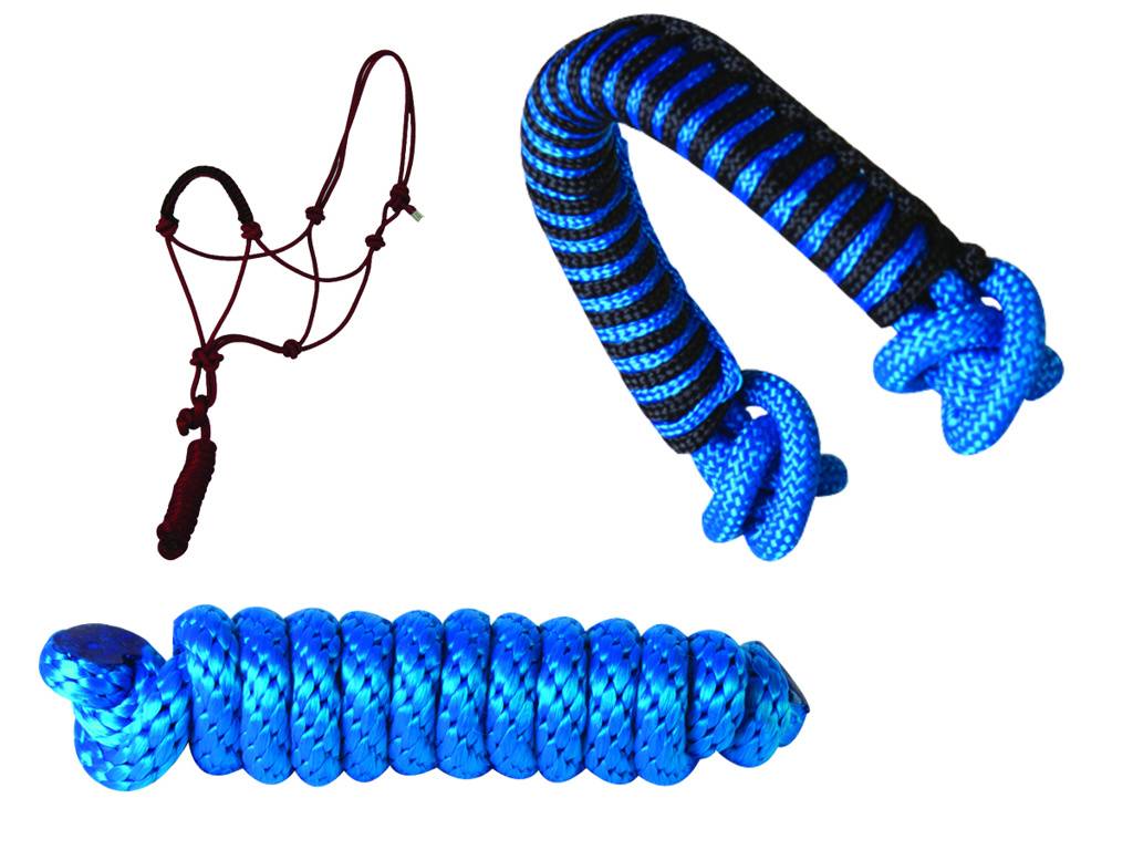 Basic Braided Rope Nose Poly Rope Halter with Lead