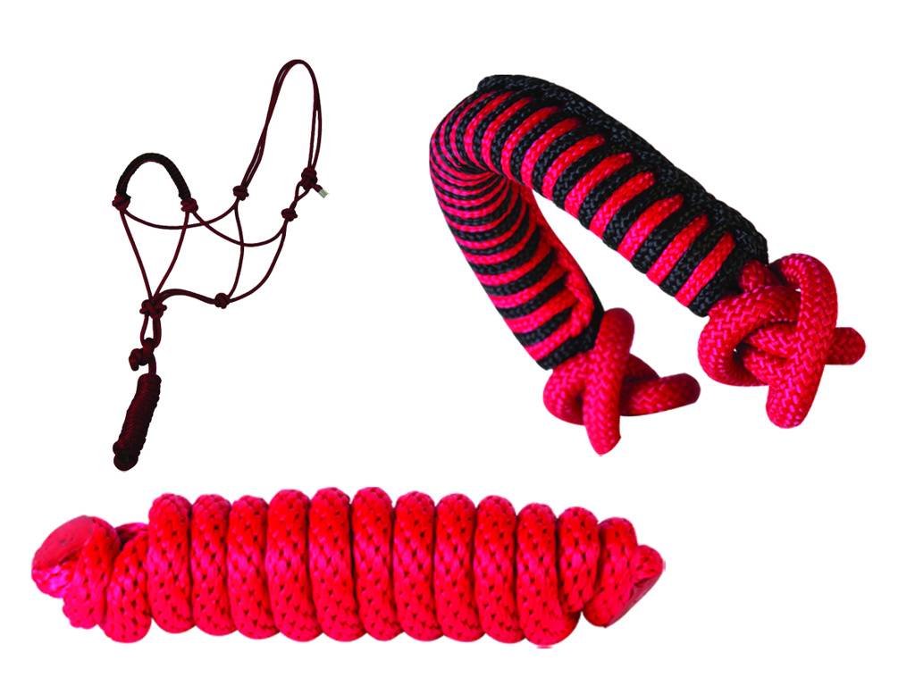 Basic Braided Rope Nose Poly Rope Halter with Lead