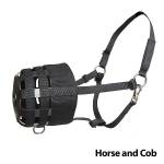 Grazing Muzzle With Halter - Black - Cob/Yearling