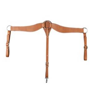 Western Leather Shaped Roper Breast Collar