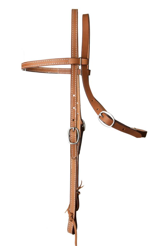 Western Leather Browband Headstall with Tie End