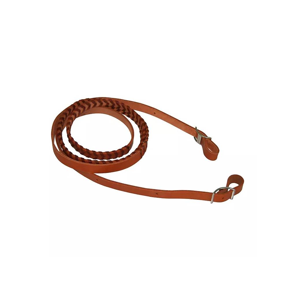 Western Laced Leather Roping Rein