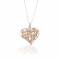 Kelly Herd Clear & Rose Gold Multi-Heart Pendant