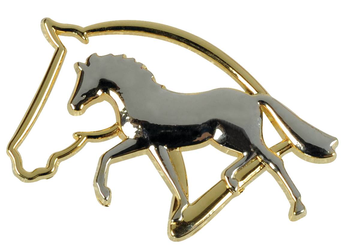 Kelley Gold & Silver Horse Silhouette Brooch