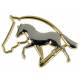 Kelley Gold & Silver Horse Silhouette Brooch