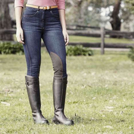 Dublin Ladies Shona Knee Patch Denim Breeches