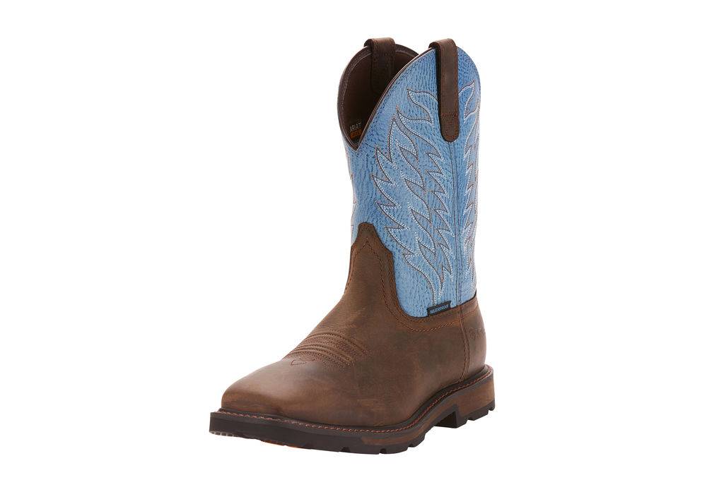 ariat square toe waterproof work boots