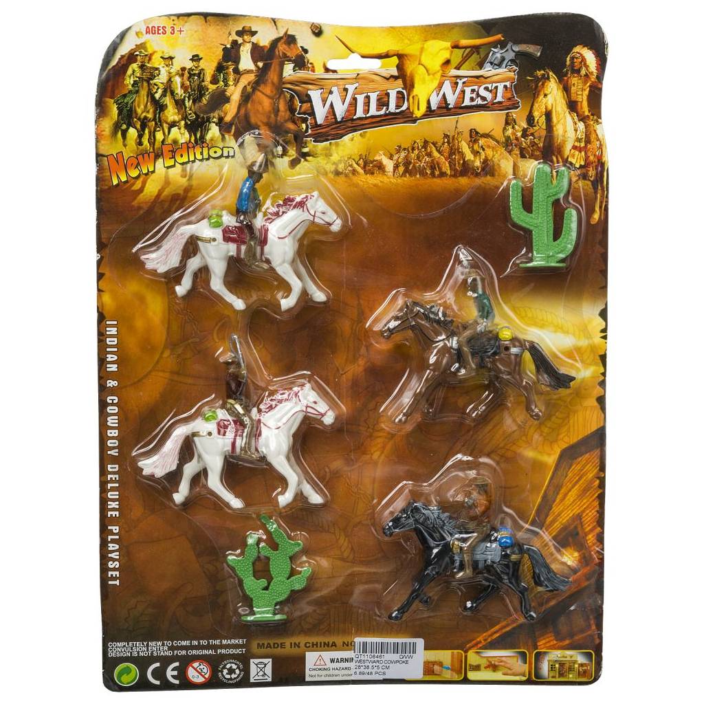 Gift Corral Wild West Cowboy & Indian Deluxe Playset