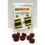 Equi-Star Rubber Surcingle T-Lock Fastners - Transparent Gum - Set of 8