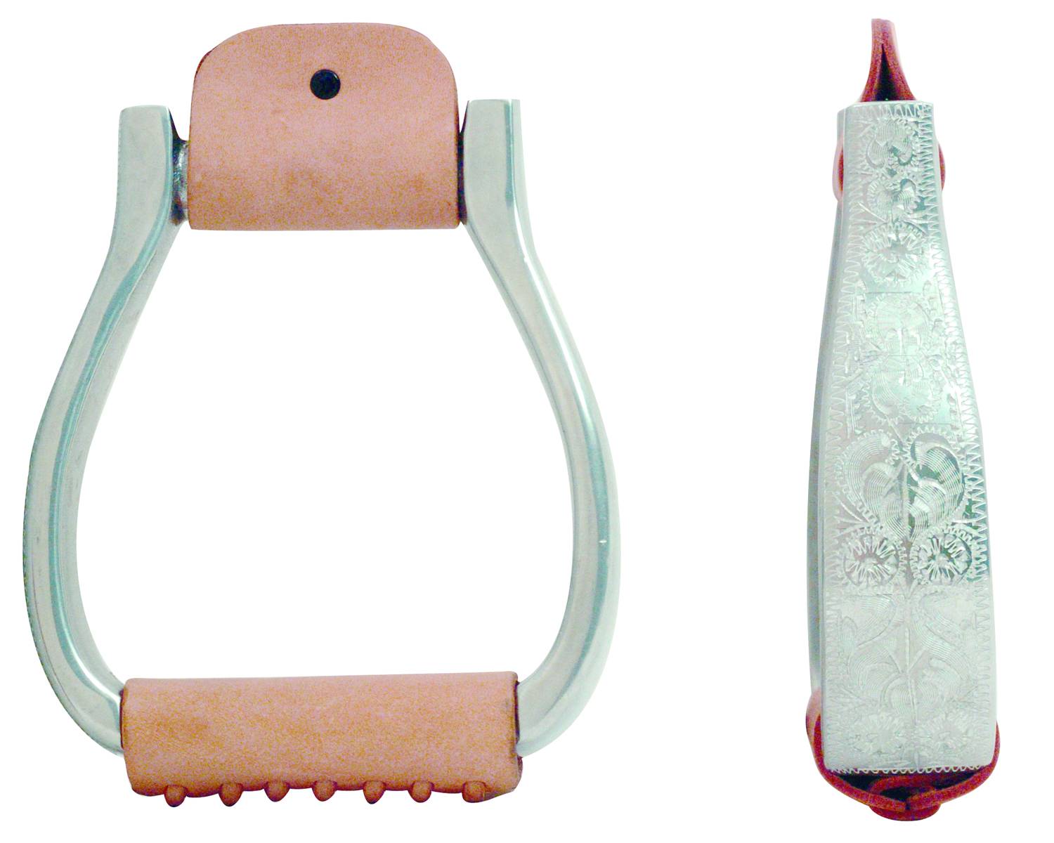 Equi-Sky Engraved Visalia Aluminum Stirrups