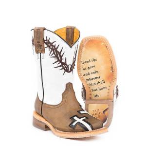 Tin Haul Little Kids Boots - Crosses/John 3:16