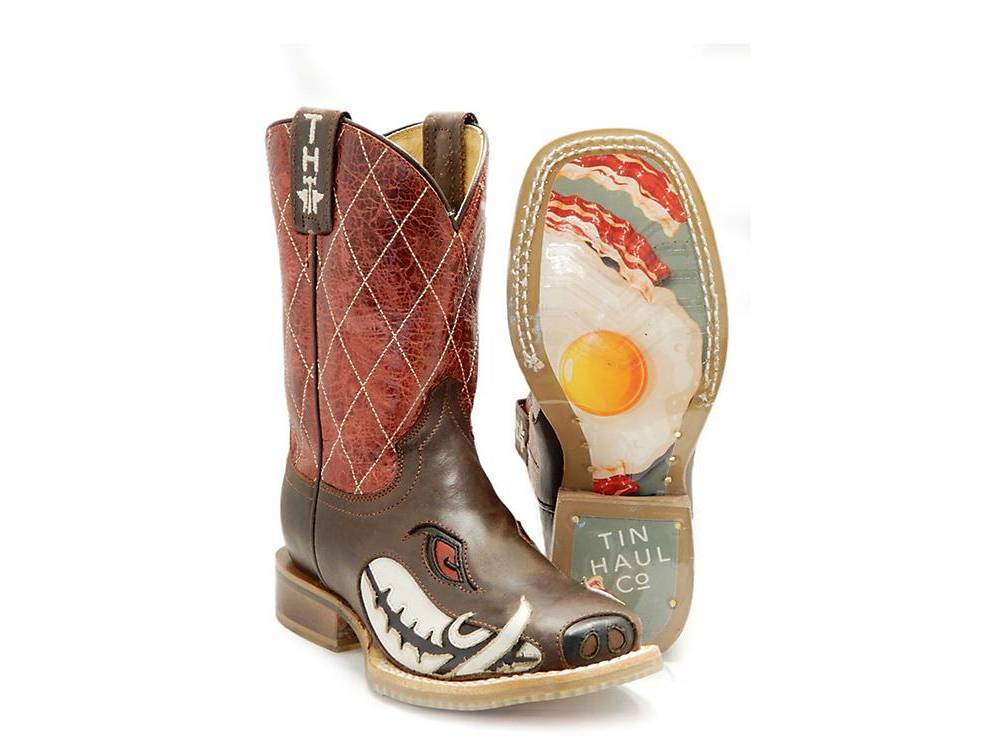 Tin Haul Little Kids Boots Not Boaring With Bacon & Eggs Sole