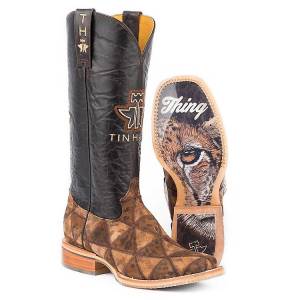 Tin Haul Ladies Boots - Wild Thing With Cheetah Sole