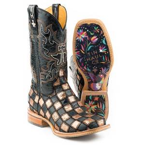 Tin Haul Ladies Removeable Insole Boots - Ooh La La With Full of Color Sole