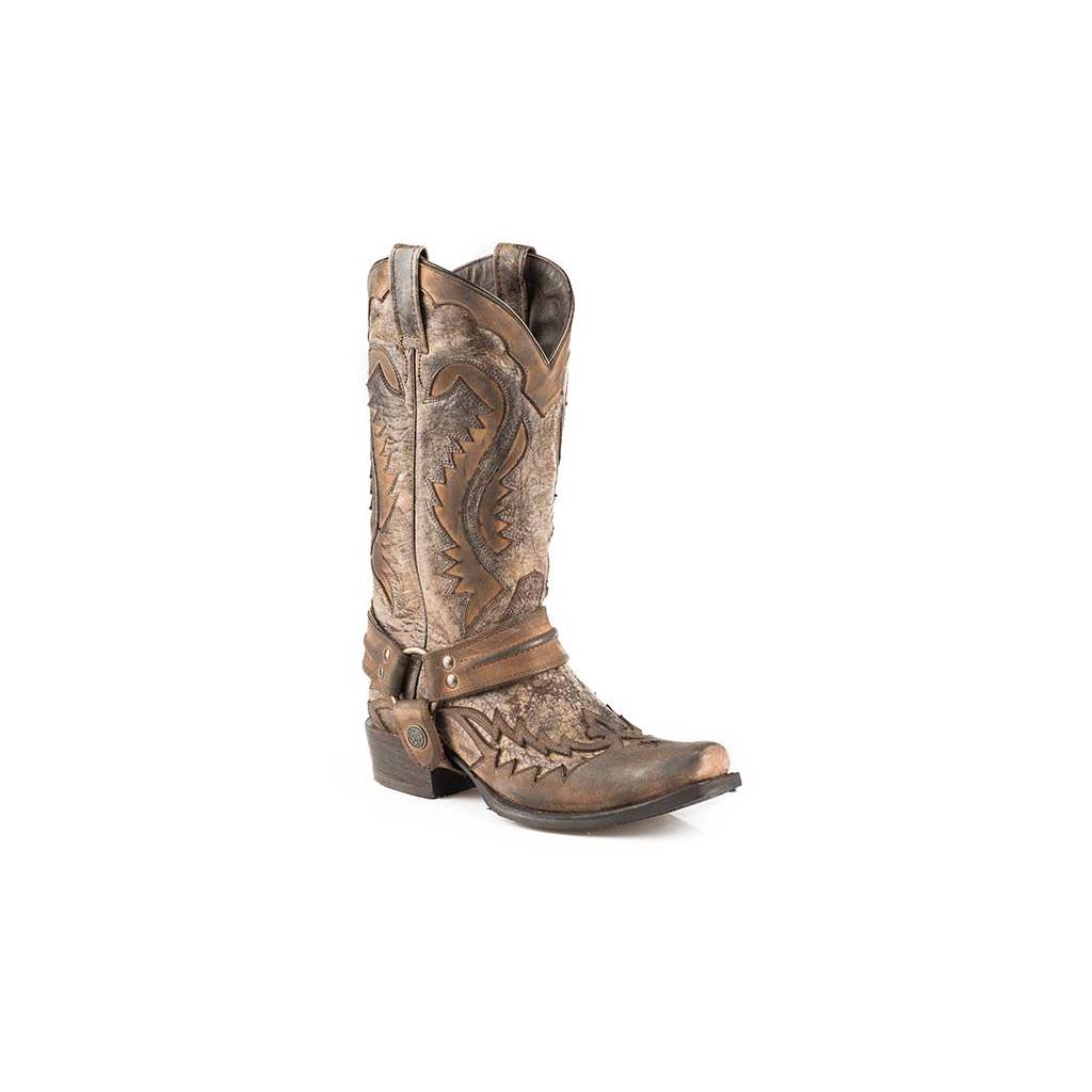 Stetson Mens Outlaw Snip Toe Harness Boots