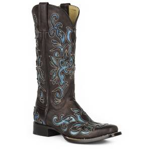 Stetson Ladies Ivy Narrow Square Toe Cowgirl Boots