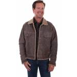 Scully Mens Trail Leather Jacket With Faux Shearling - Old Brown - X-Large