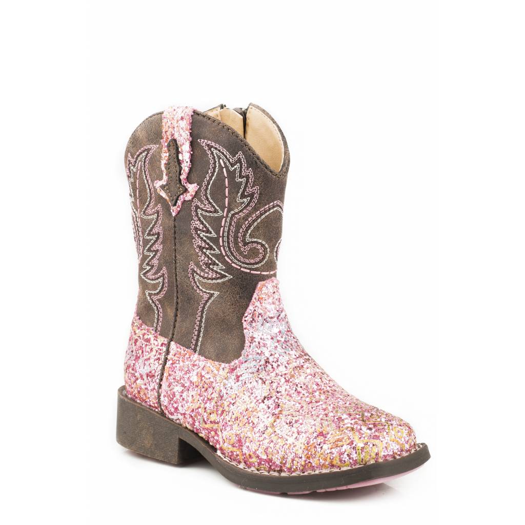 Roper Toddler Glitter Aztec Boots