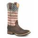 Roper Mens Americana Flag Square Toe Cowboy Boots