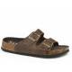 Roper Ladies Deliah Two Strap Footbed Leather Sandals