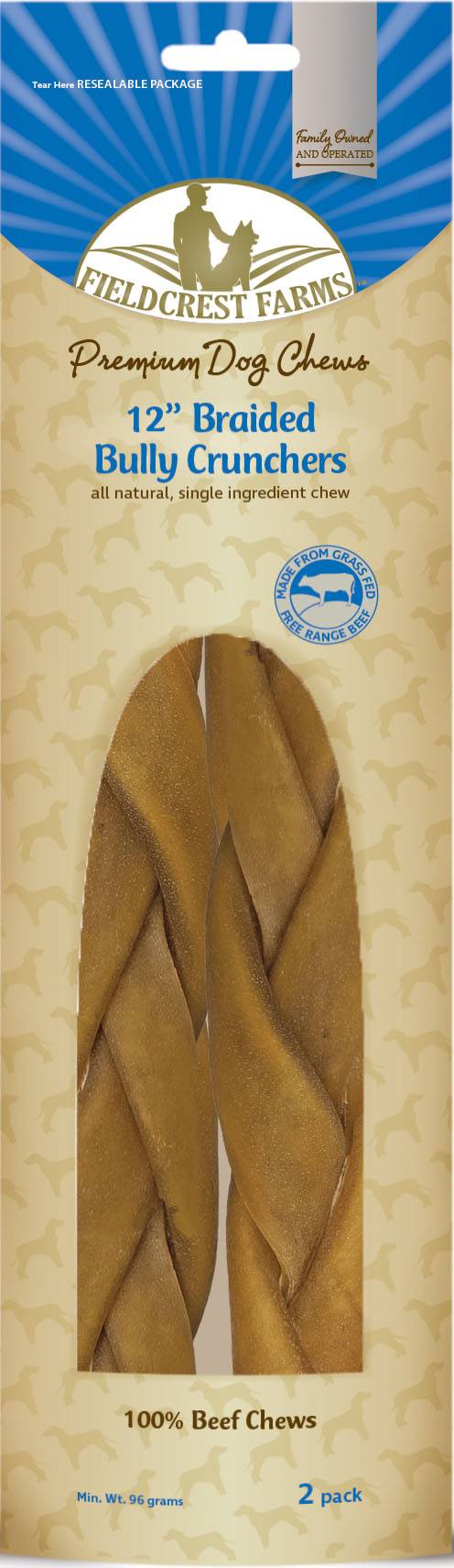Fieldcrest Farms Bully Crunchers Braided Beef Chews