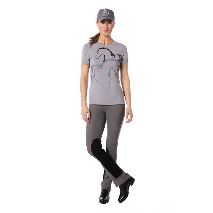 Kerrits Ladies Microcord Extended Knee Patch Bootcut Breeches - Tall