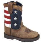 Smoky Mountain Toddler Stars and Stripes Leather Western Boots