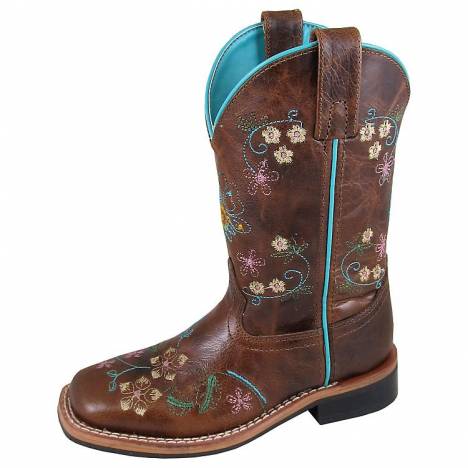 Smoky Mountain Kids Floralie Leather Western Boots