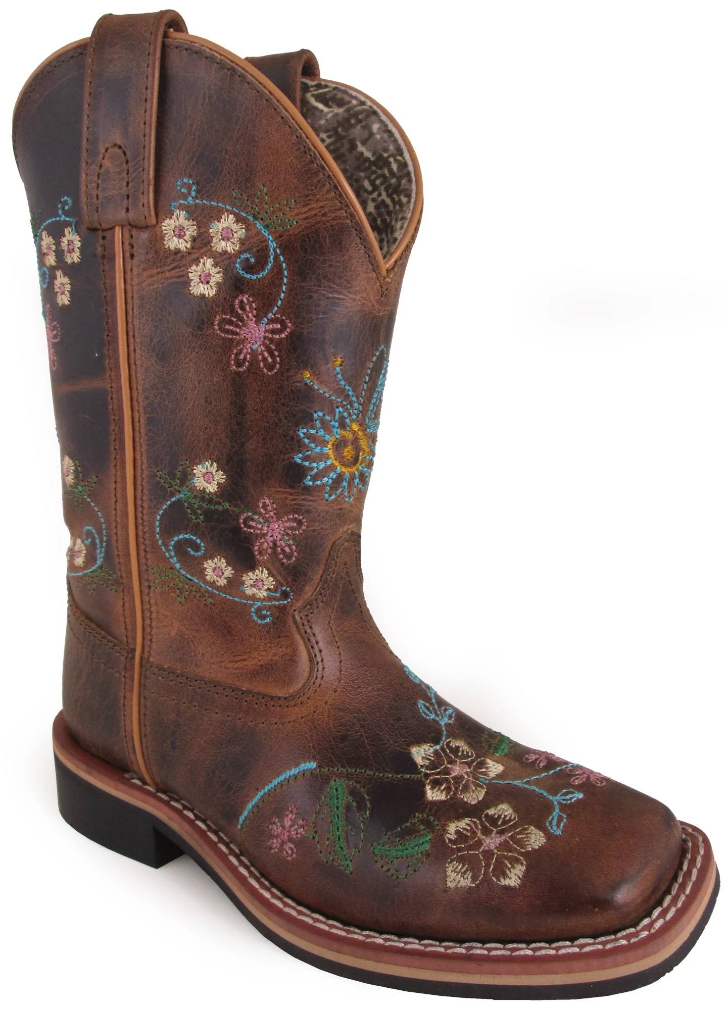 Smoky Mountain Kids Floralie Leather Western Boots