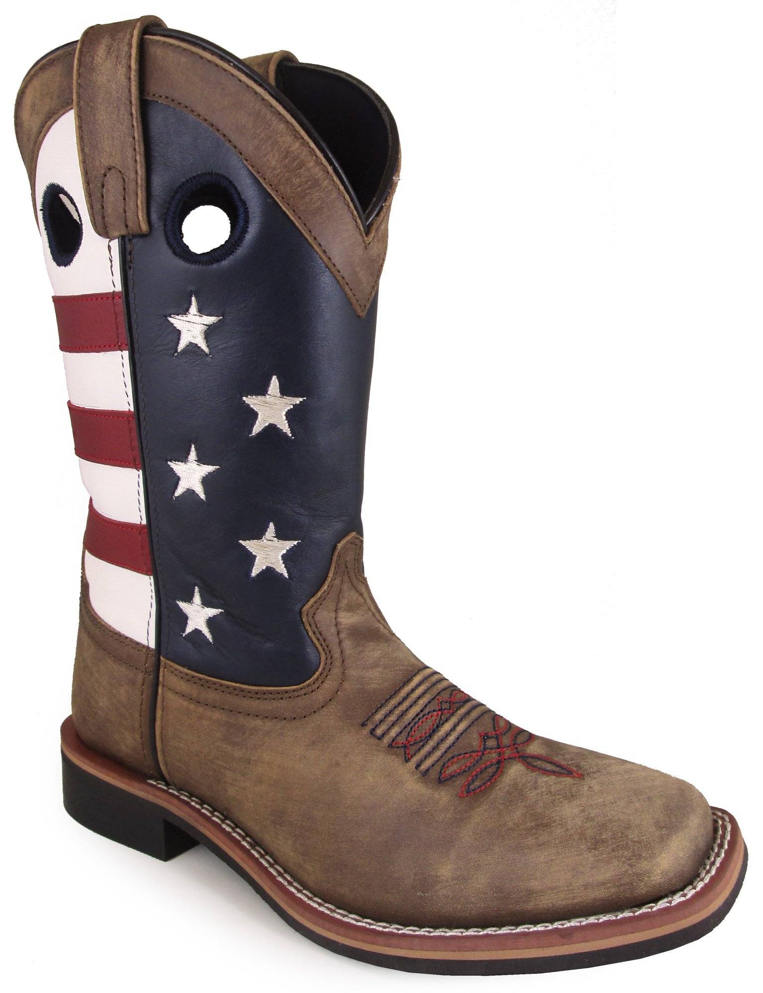 Smoky Mountain Ladies Stars and Stripes Leather Western Boots